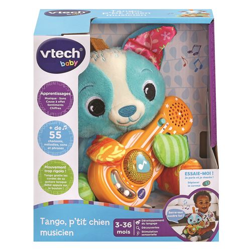 Peluche interactive Vtech Baby Tango petit chien musicien État correct reconditionné disponible sur Fnac
