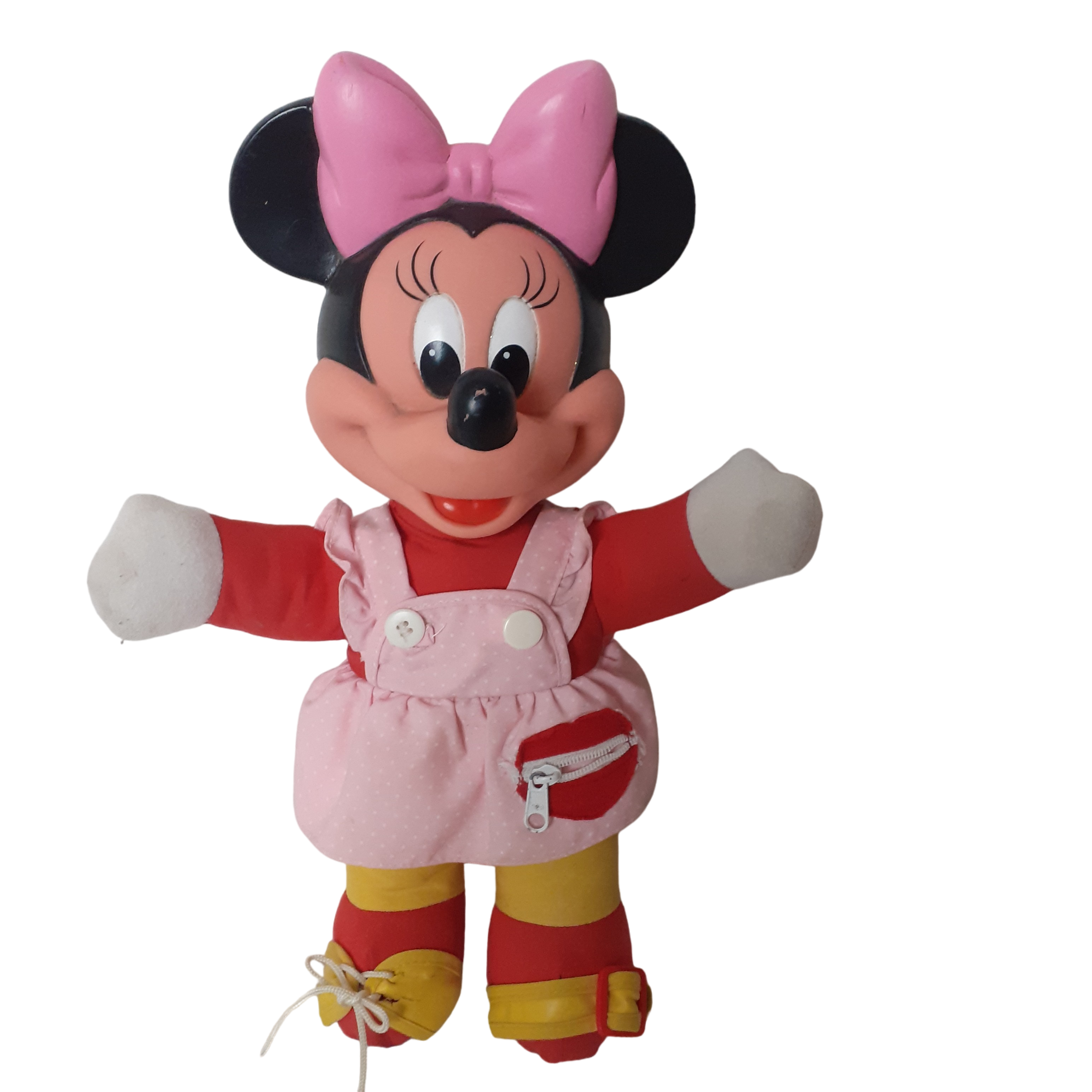 Peluche MICKEY ( Minnie) tête en plastique dur. Hauteur 37cm. Bon état - 10,00 € Peluche MICKEY ( Minnie) tête en plastique dur. Hauteur 37cm. Bon état reconditionné disponible sur Label Emmaüs