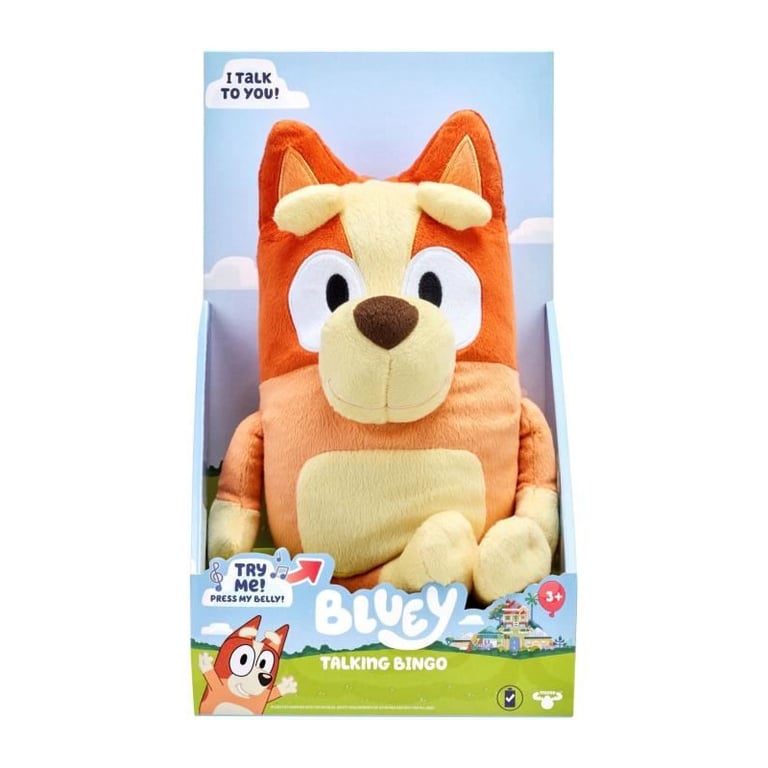Peluche parlante MOOSE TOYS Bingo 25 cm 9 phrases Musique générique Crème - Excellent état Parfait état reconditionné disponible sur Pixmania