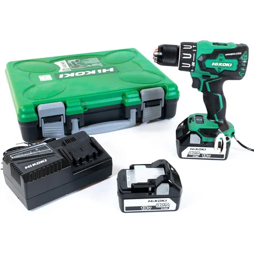 Perceuse visseuse à percussion 70Nm HIKOKI 18V 5.0Ah induction 2 batteries chargeur en coffret DV18DBSLWJZ Bon état reconditionné disponible sur Rakuten