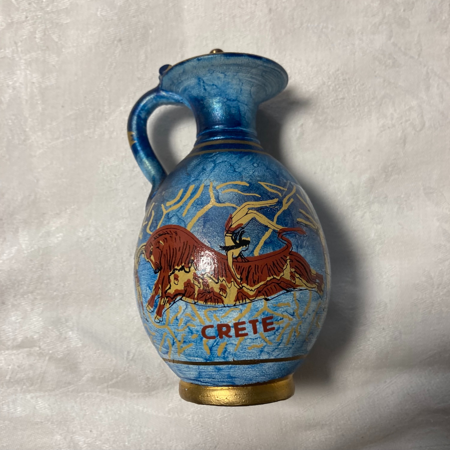 Voir photo 2 de Petit flacon en céramique bleue - objet souvenir en provenance de Crête Petit flacon en céramique bleue - objet souvenir en provenance de Crête Très bon état reconditionné photo 2