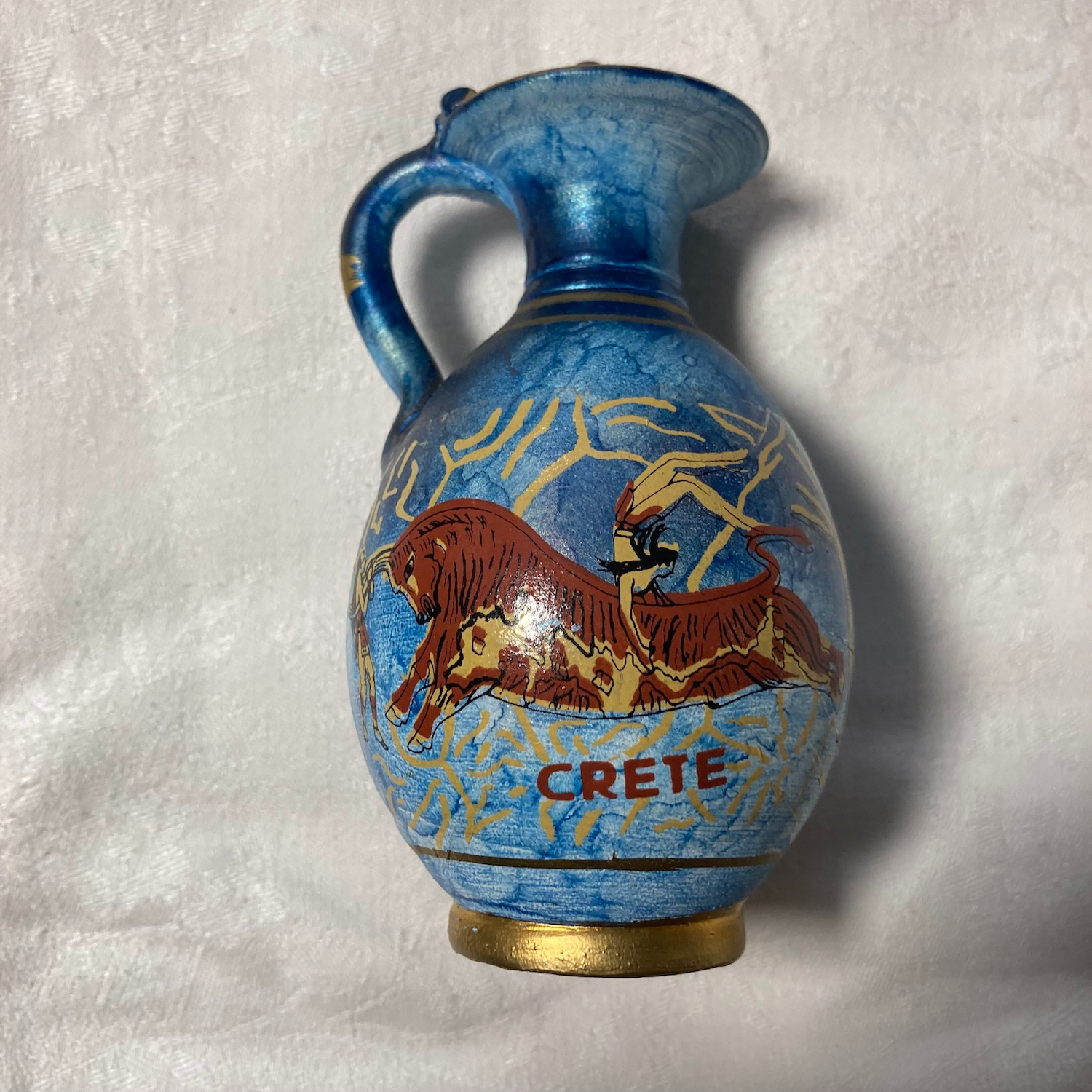 Voir photo 5 de Petit flacon en céramique bleue - objet souvenir en provenance de Crête Petit flacon en céramique bleue - objet souvenir en provenance de Crête Très bon état reconditionné photo 5