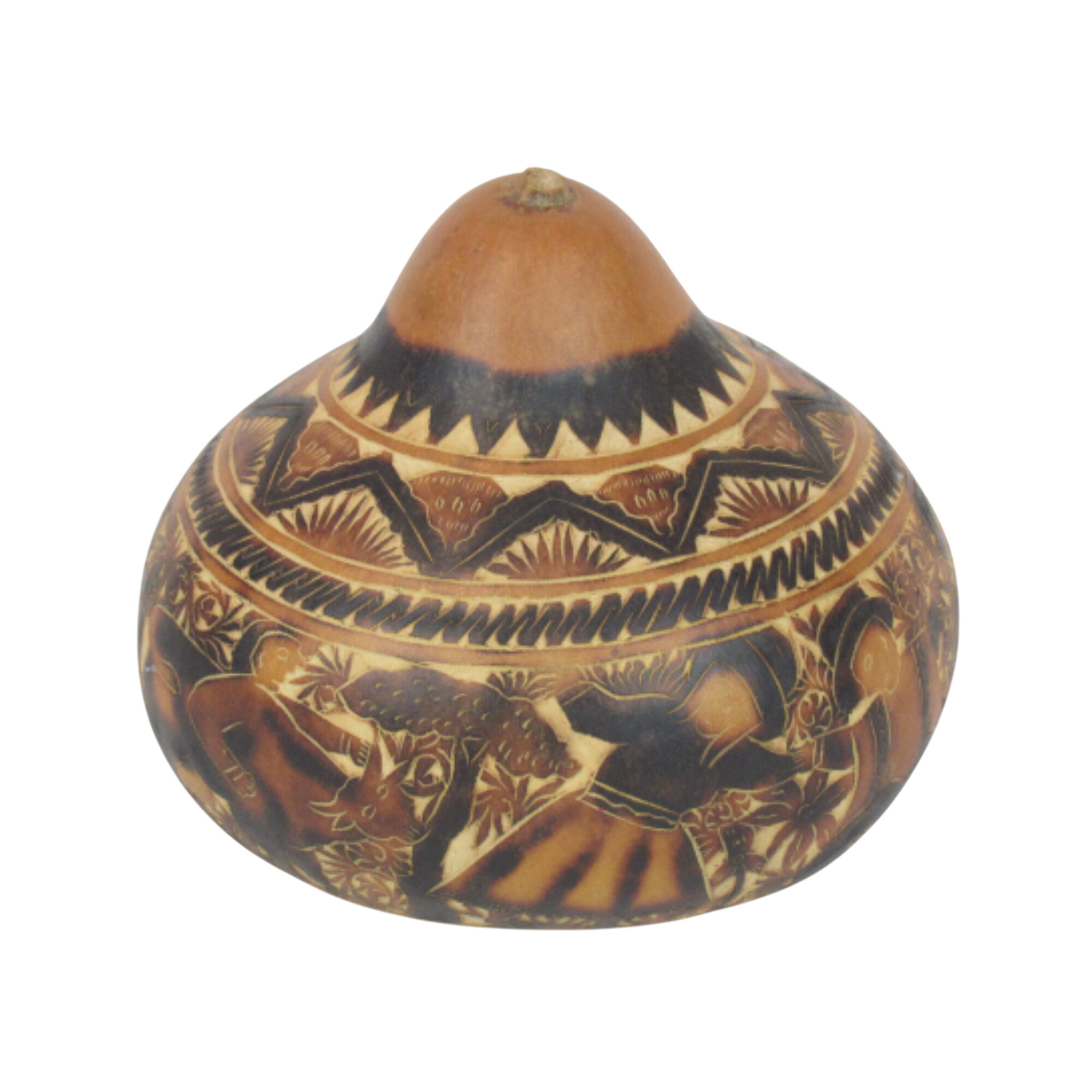 Petite calebasse décorative gravée péruvienne Très bon état - 35,00 € Petite calebasse décorative gravée péruvienne Très bon état reconditionné disponible sur Label Emmaüs