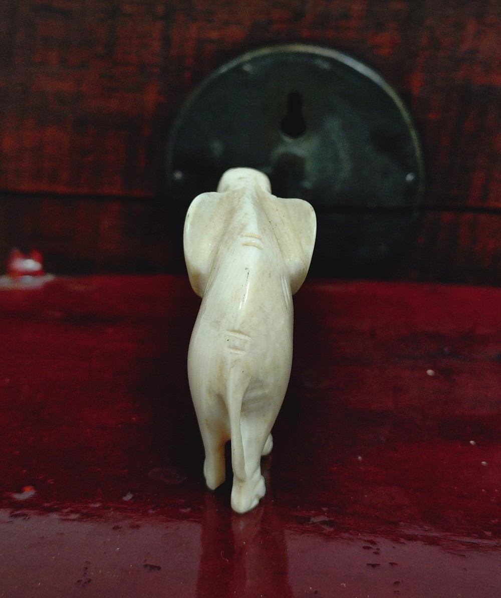Voir photo 7 de Petite figurine d'un éléphant sculpté dans la matière noble. Petite figurine d'un éléphant sculpté dans la matière noble. Bon état reconditionné photo 7