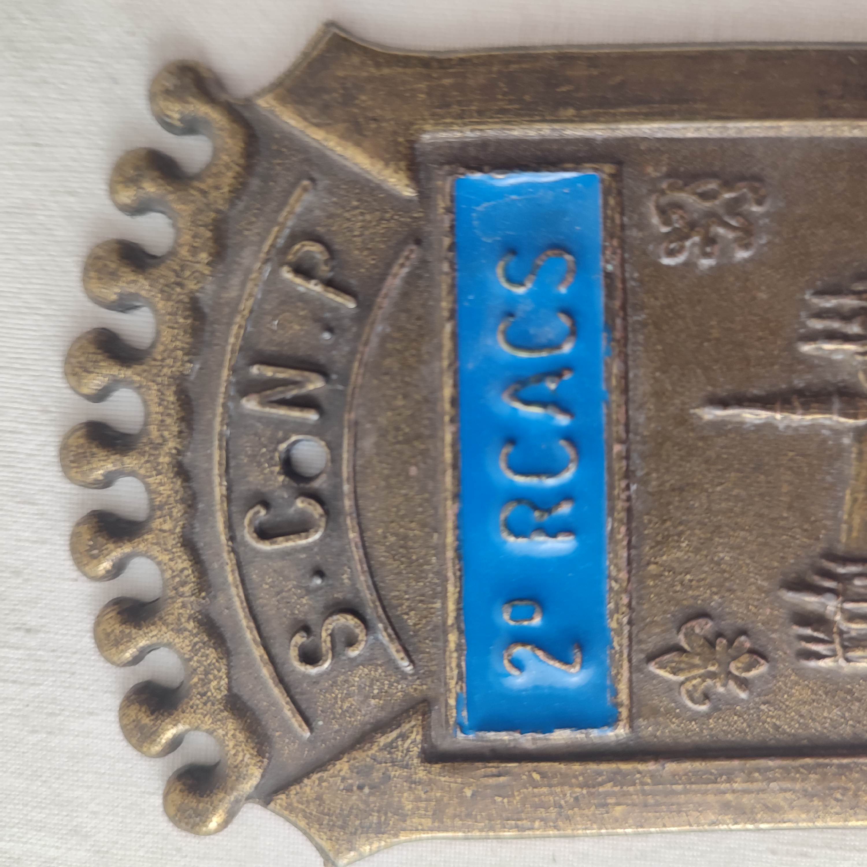 Voir photo 2 de Petite Plaque en Bronze Vintage SNCP Petite Plaque en Bronze Vintage SNCP Très bon état reconditionné photo 2