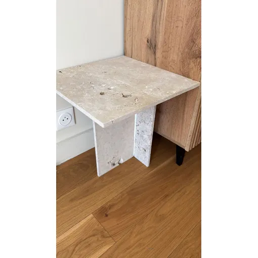 Petite Table En Travertin Confectionnée Mains Bon état reconditionné disponible sur Rakuten