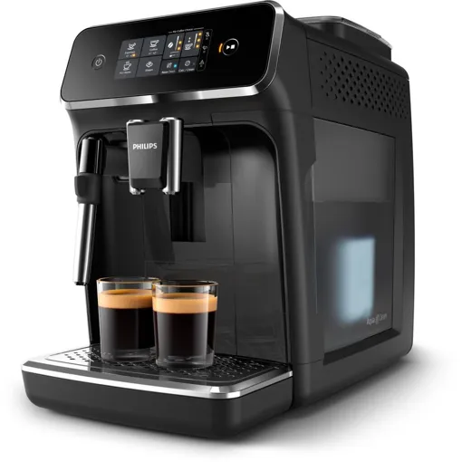Philips Series 2200 EP2221 - Machine à café automatique avec mousseur à lait - 15 bar - noir brillant Bon état reconditionné disponible sur Rakuten