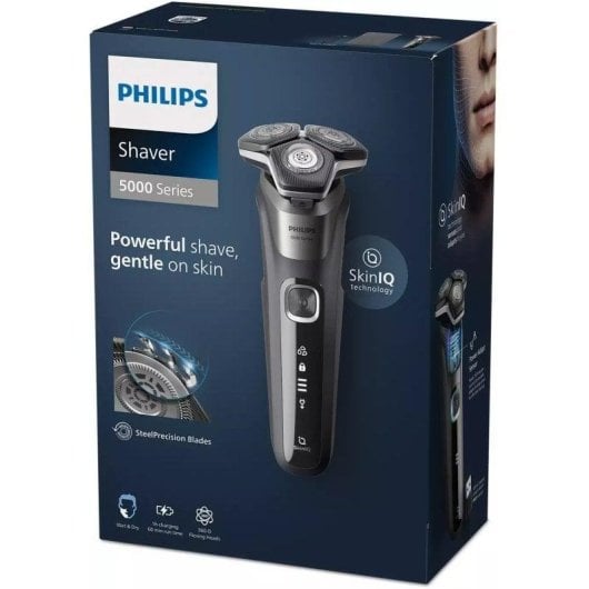 Philips SHAVER Series 5000 S5887/10 rasoir pour homme Rasoir rotatif Tondeuse Gris - Excellent état Parfait état Philips reconditionné photo 3 | Dero