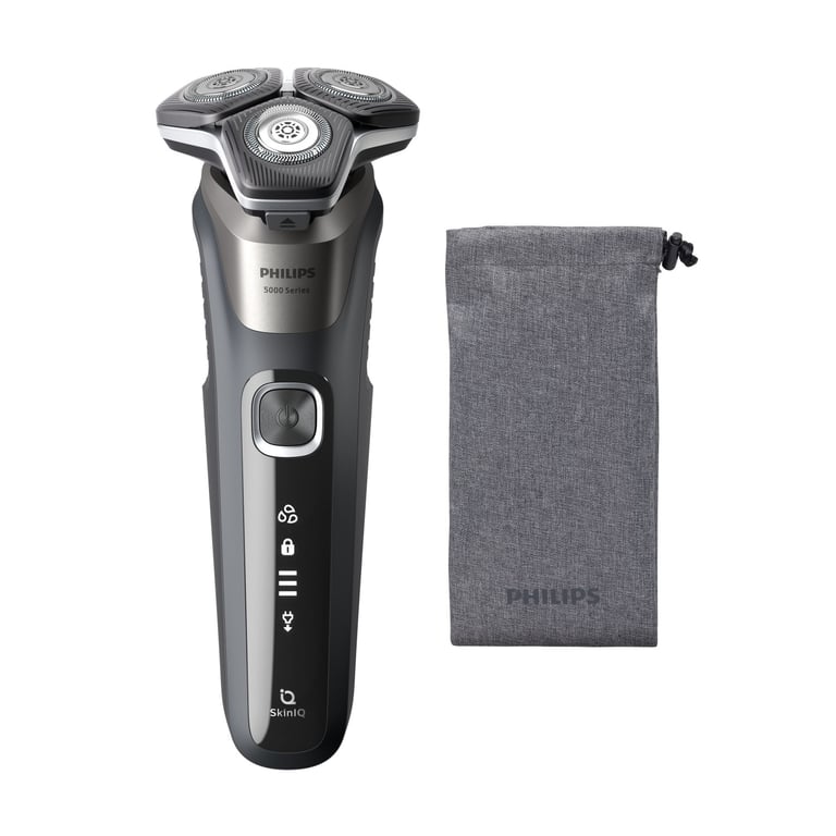 Philips SHAVER Series 5000 S5887/10 rasoir pour homme Rasoir rotatif Tondeuse Gris - Excellent état Parfait état Philips reconditionné disponible sur Pixmania | Dero