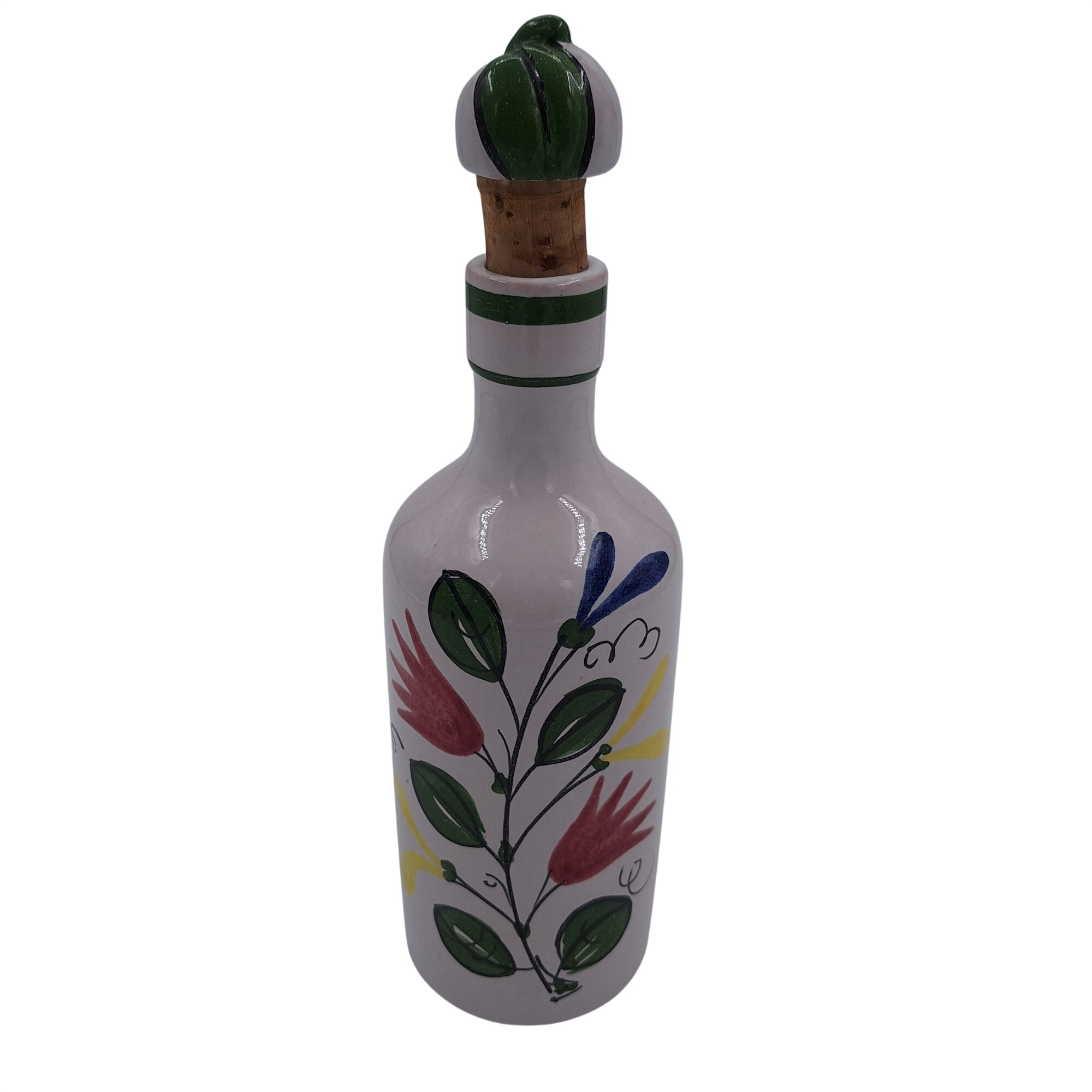 Pichet / bouteille Elchinger. Céramique. Décor floral multicolore. Fond blanc. Estampillé sous la pièce. - 25,00 € Pichet / bouteille Elchinger. Céramique. Décor floral multicolore. Fond blanc. Estampillé sous la pièce. reconditionné disponible sur Label Emmaüs