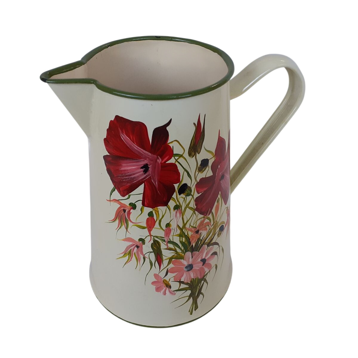 Pichet - Broc en émail - Peinture florale à la main. Très bon état - 17,60 € Pichet - Broc en émail - Peinture florale à la main. Très bon état reconditionné disponible sur Label Emmaüs