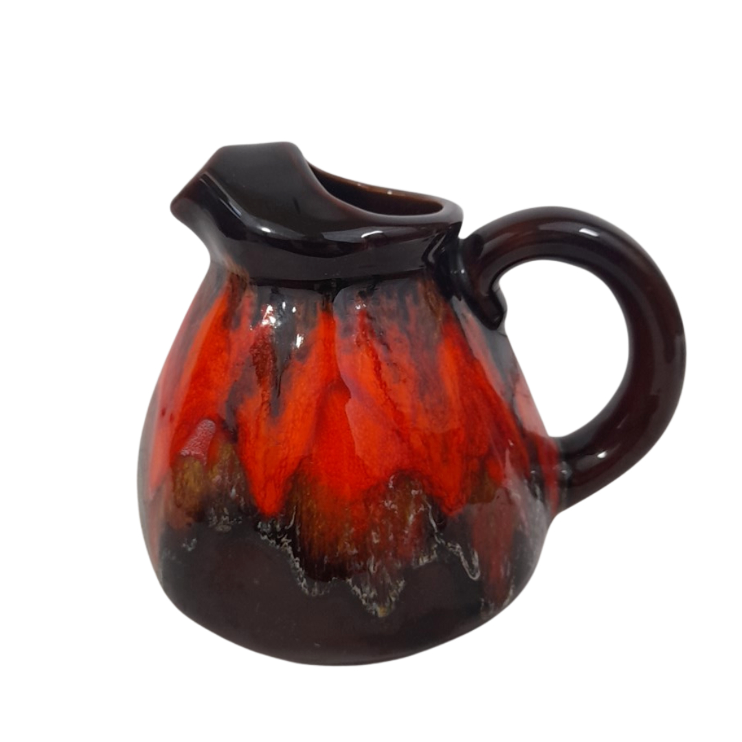 Voir photo 4 de Pichet / Broc vintage en Céramique émaillée "Écume de mer" – Rouge lave et marron Pichet / Broc vintage en Céramique émaillée "Écume de mer" – Rouge lave et marron Très bon état reconditionné photo 4