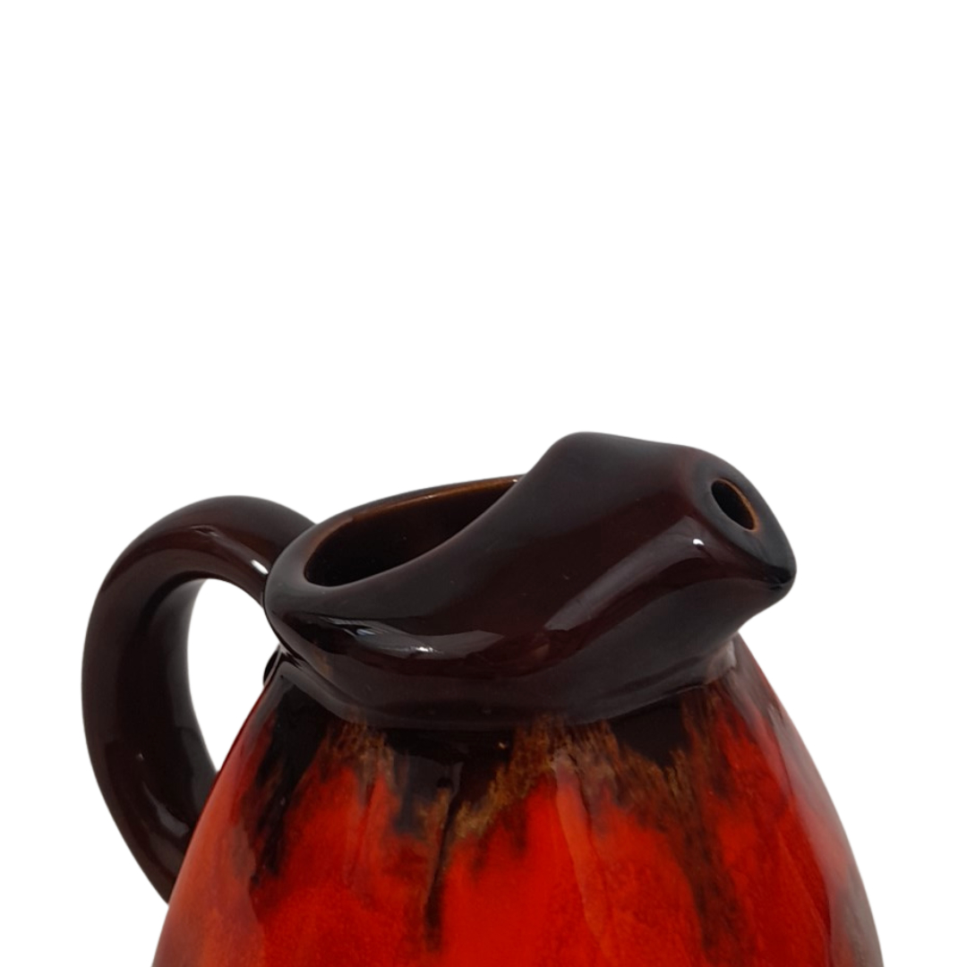 Voir photo 6 de Pichet / Broc vintage en Céramique émaillée "Écume de mer" – Rouge lave et marron Pichet / Broc vintage en Céramique émaillée "Écume de mer" – Rouge lave et marron Très bon état reconditionné photo 6