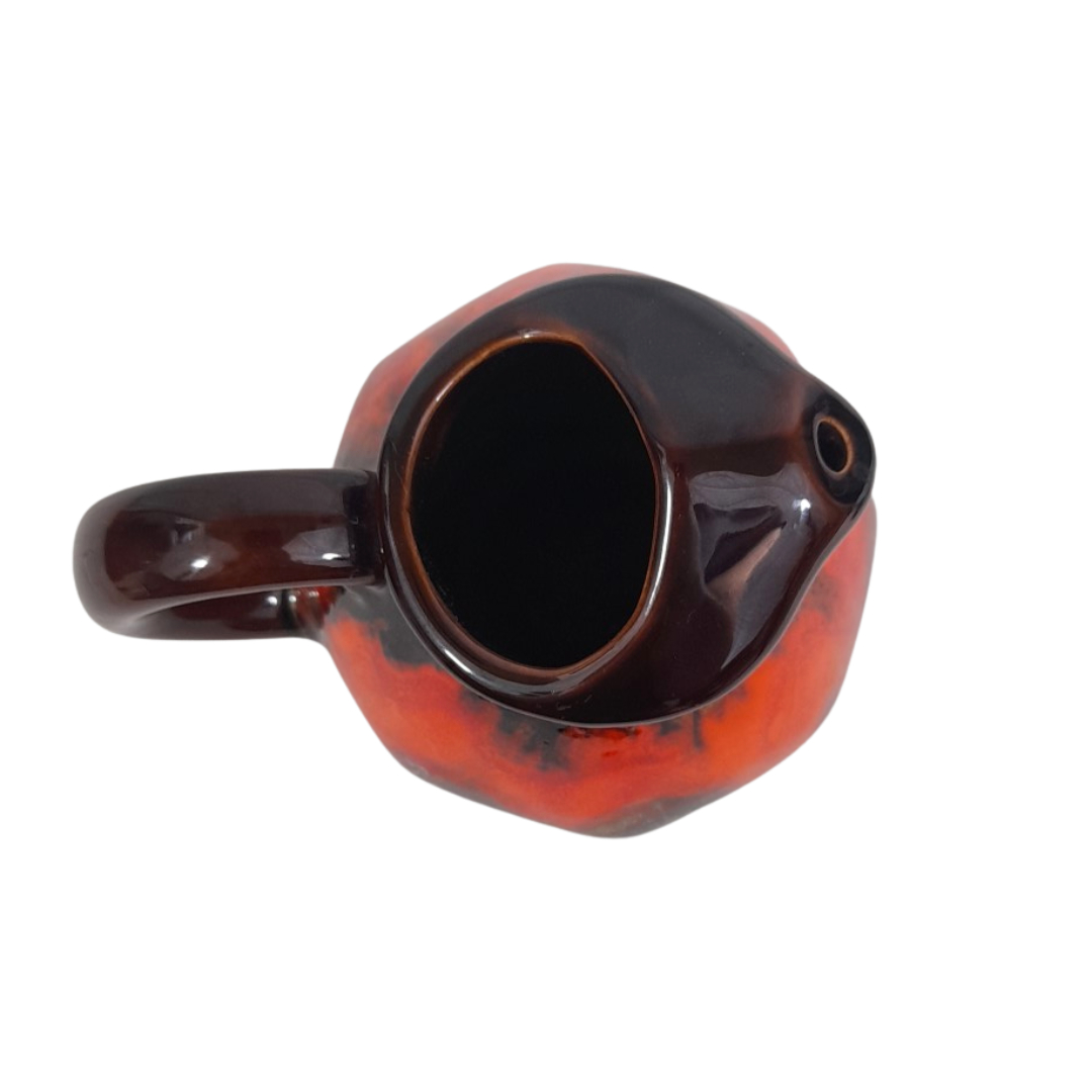 Voir photo 8 de Pichet / Broc vintage en Céramique émaillée "Écume de mer" – Rouge lave et marron Pichet / Broc vintage en Céramique émaillée "Écume de mer" – Rouge lave et marron Très bon état reconditionné photo 8