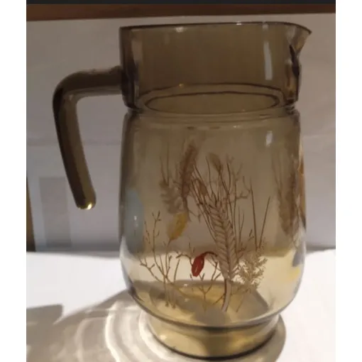 Pichet / Carafe - Vintage - En Verre Fumé - Décor Epis Bon état reconditionné disponible sur Rakuten