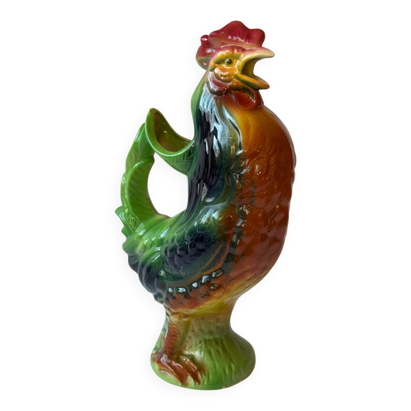 Pichet en barbotine Coq Saint-Clement Bon état reconditionné (offre indisponible)