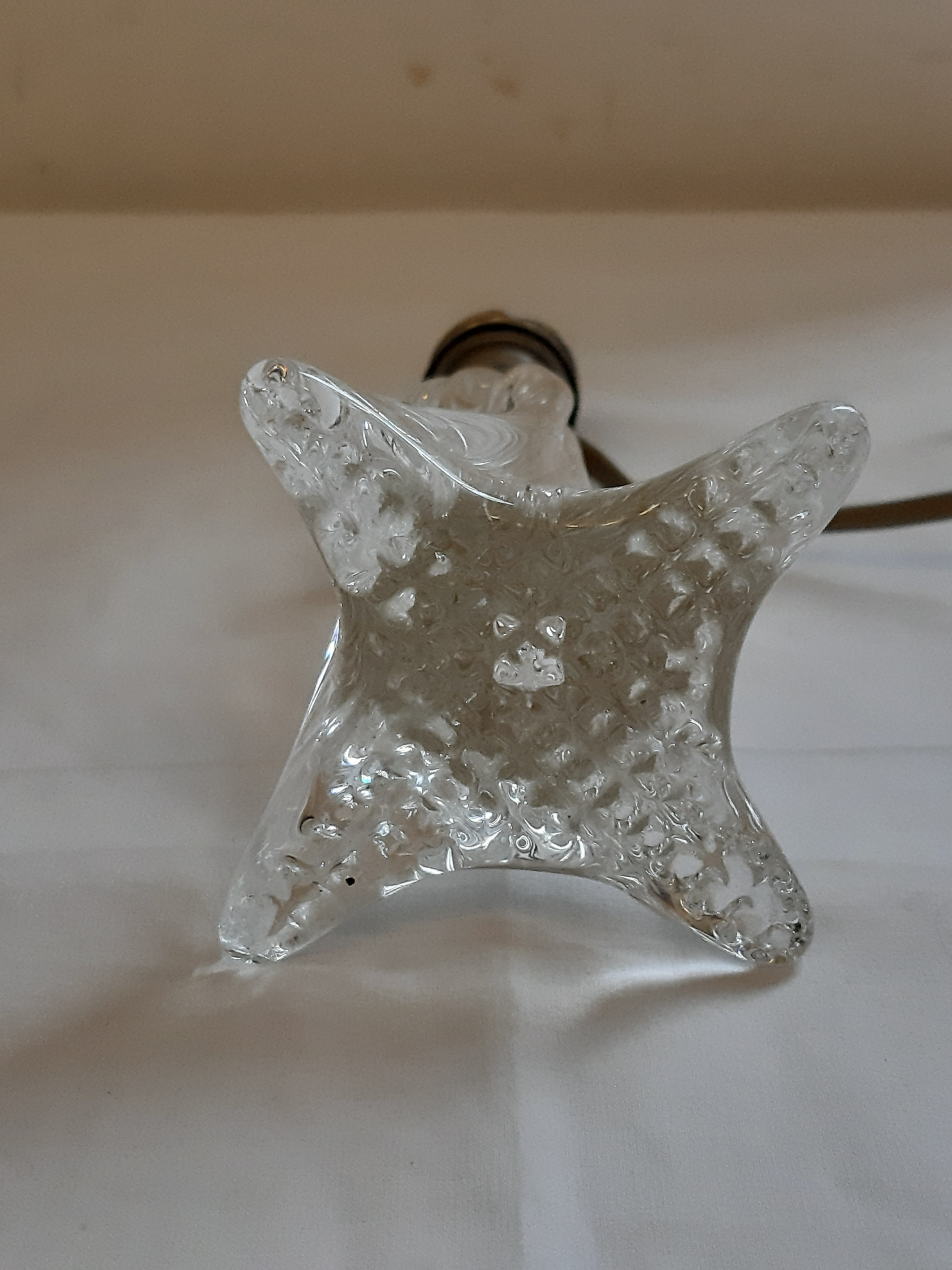 Voir photo 4 de Pied de lampe en cristal vintage Pied de lampe en cristal vintage Bon état reconditionné photo 4