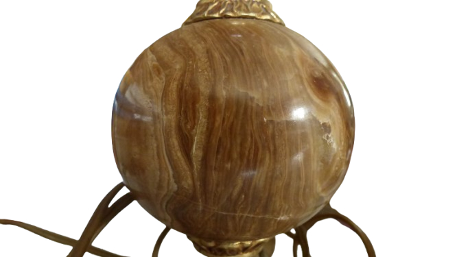 Voir photo 13 de Pied de lampe en Onyx et en laiton (29 cm) - Fonctionnelle Pied de lampe en Onyx et en laiton (29 cm) - Fonctionnelle Bon état reconditionné photo 13