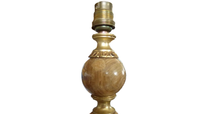 Voir photo 14 de Pied de lampe en Onyx et en laiton (29 cm) - Fonctionnelle Pied de lampe en Onyx et en laiton (29 cm) - Fonctionnelle Bon état reconditionné photo 14