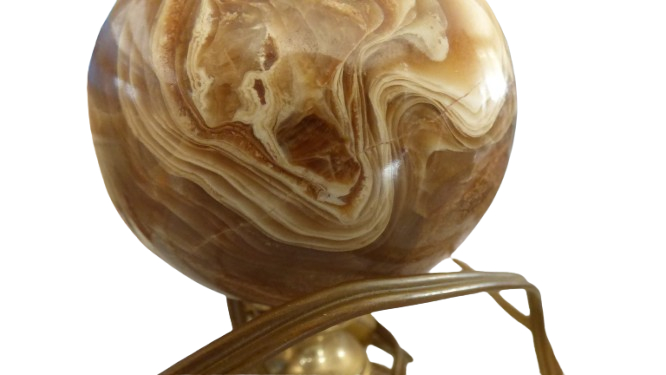 Voir photo 16 de Pied de lampe en Onyx et en laiton (29 cm) - Fonctionnelle Pied de lampe en Onyx et en laiton (29 cm) - Fonctionnelle Bon état reconditionné photo 16