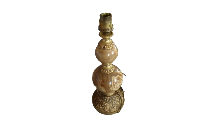 Voir photo 8 de Pied de lampe en Onyx et en laiton (29 cm) - Fonctionnelle Pied de lampe en Onyx et en laiton (29 cm) - Fonctionnelle Bon état reconditionné photo 8