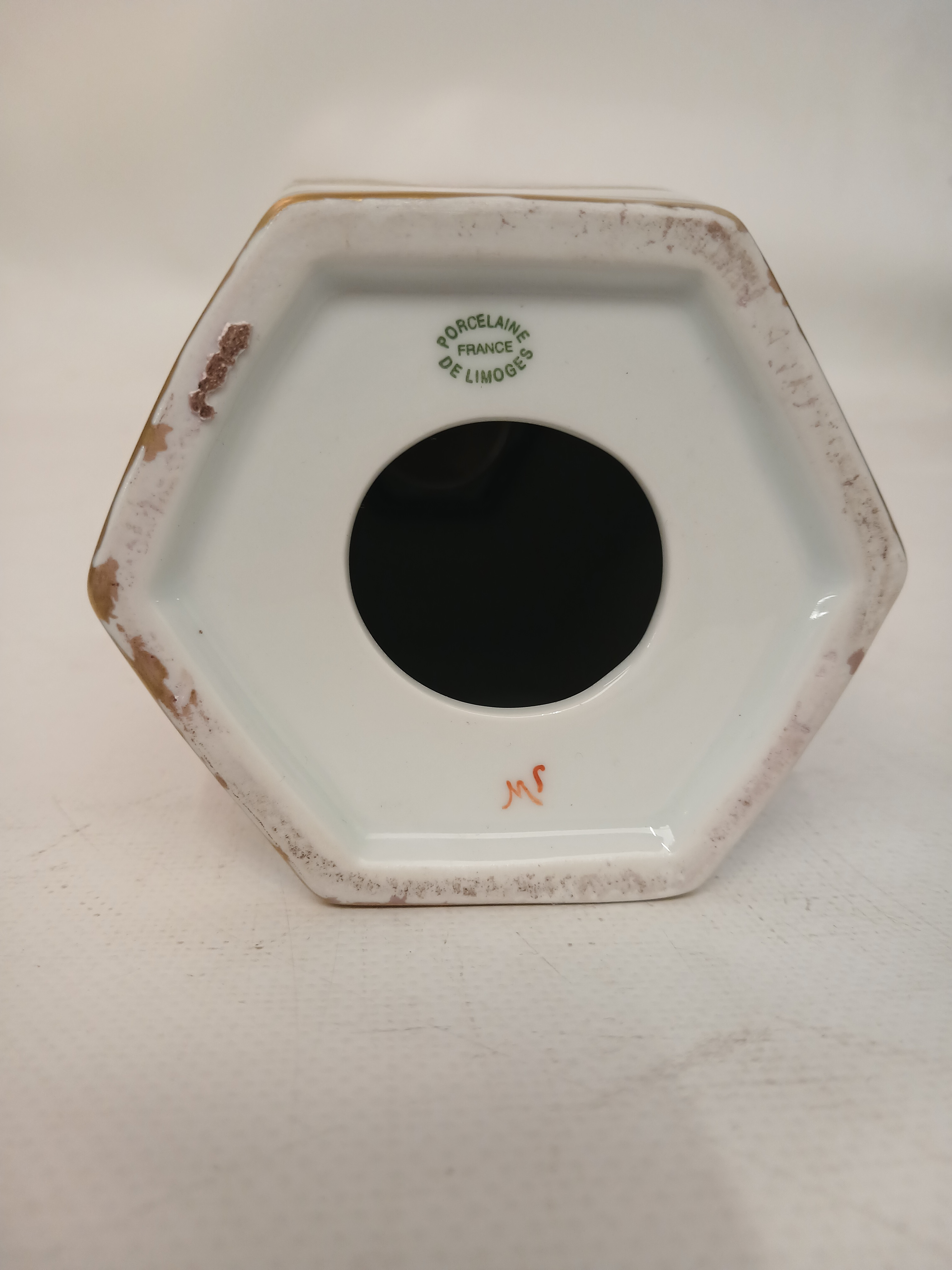 Voir photo 8 de Pied de lampe style faïence chinoise - porcelaine de Limoges Pied de lampe style faïence chinoise - porcelaine de Limoges Bon état reconditionné photo 8