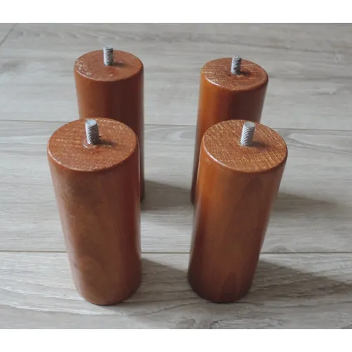 PIEDS DE SOMMIER CYLINDRE BOIS X 4 (hauteur 15 cm) occasion reconditionné disponible sur Rakuten