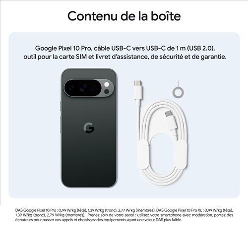 Pixel 10 Pro (5G) 256 Go, Noir volcanique - Bon état Bon état Google reconditionné photo 2 | Dero
