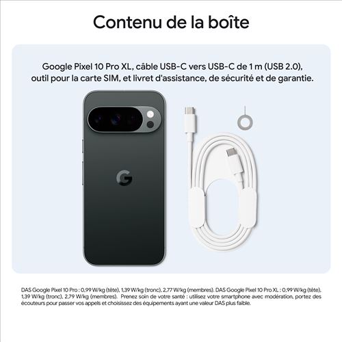 Pixel 10 Pro XL (5G) 256 Go, Noir volcanique - Bon état Bon état Google reconditionné photo 2 | Dero