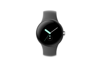 Pixel Watch LTE Boîtier en Acier Inoxydable argent avec Bracelet sport charbon Très bon état reconditionné disponible sur Darty