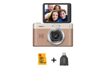 Pixpro C1 - Appareil photo numerique, avec carte micro SD 16 Go et lecteur de carte TF - Marron Bon état Kodak reconditionné disponible sur Darty
