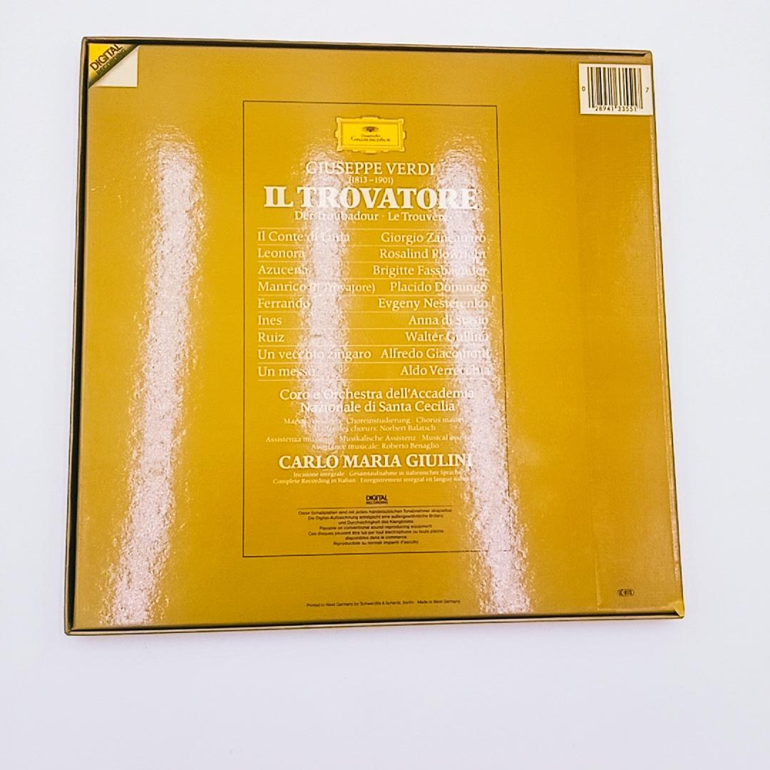 Voir photo 2 de Placido Domingo, Rosalind Plowright, Brigitte Fassbaender, Giorgio Zancanaro, Evgeny Nesterenko – Il Trovatore - Deutsche Grammophon Placido Domingo, Rosalind Plowright, Brigitte Fassbaender, Giorgio Zancanaro, Evgeny Nesterenko – Il Trovatore - Deutsche Grammophon Très bon état reconditionné photo 2