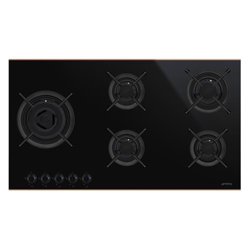 Plaque gaz encastrable Smeg PV695LCNR 13100 W Noir État correct Smeg reconditionné disponible sur Fnac