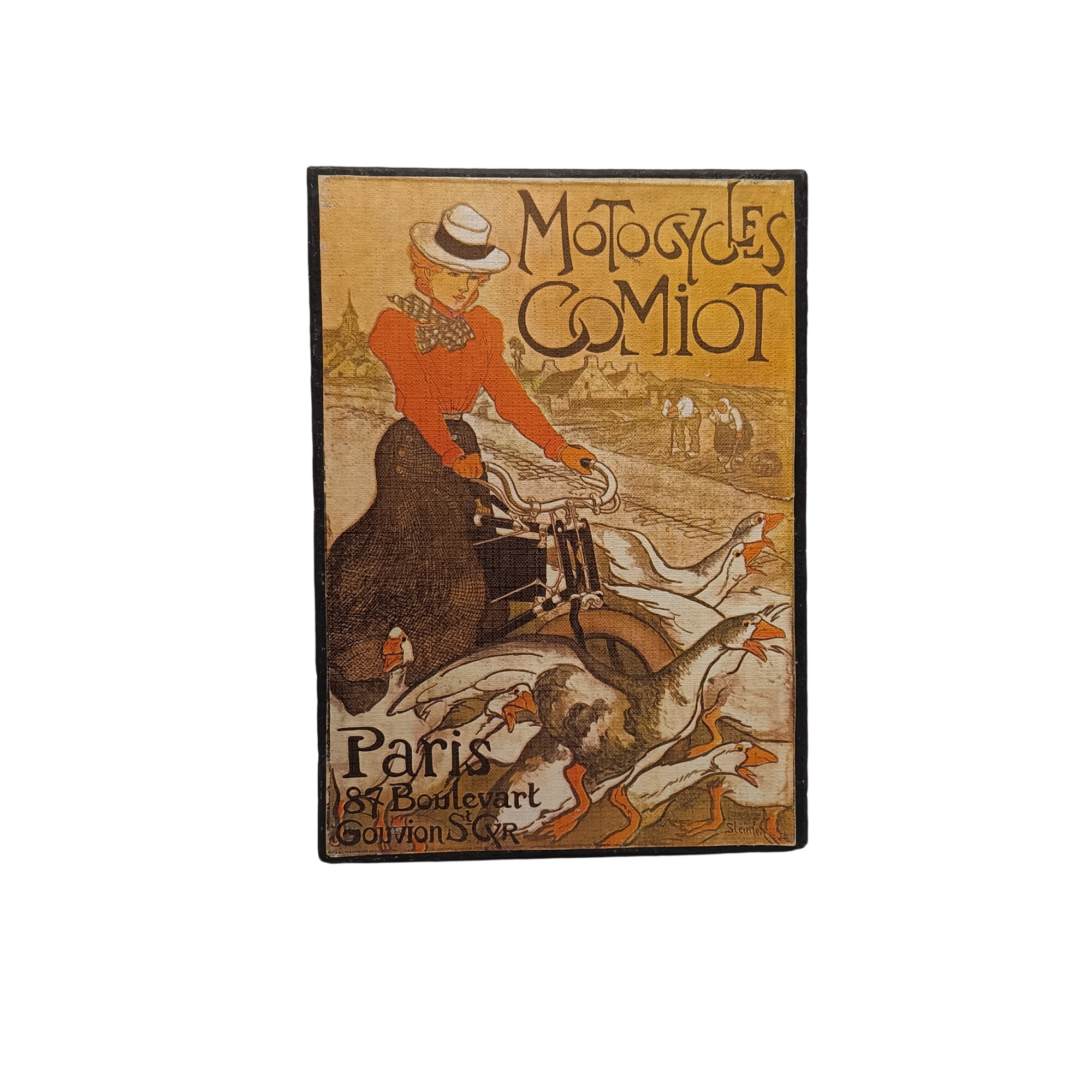 Plaque murale vintage Motocycles Comiot Paris style affiche ancienne Très bon état - 17,50 € Plaque murale vintage Motocycles Comiot Paris style affiche ancienne Très bon état reconditionné disponible sur Label Emmaüs