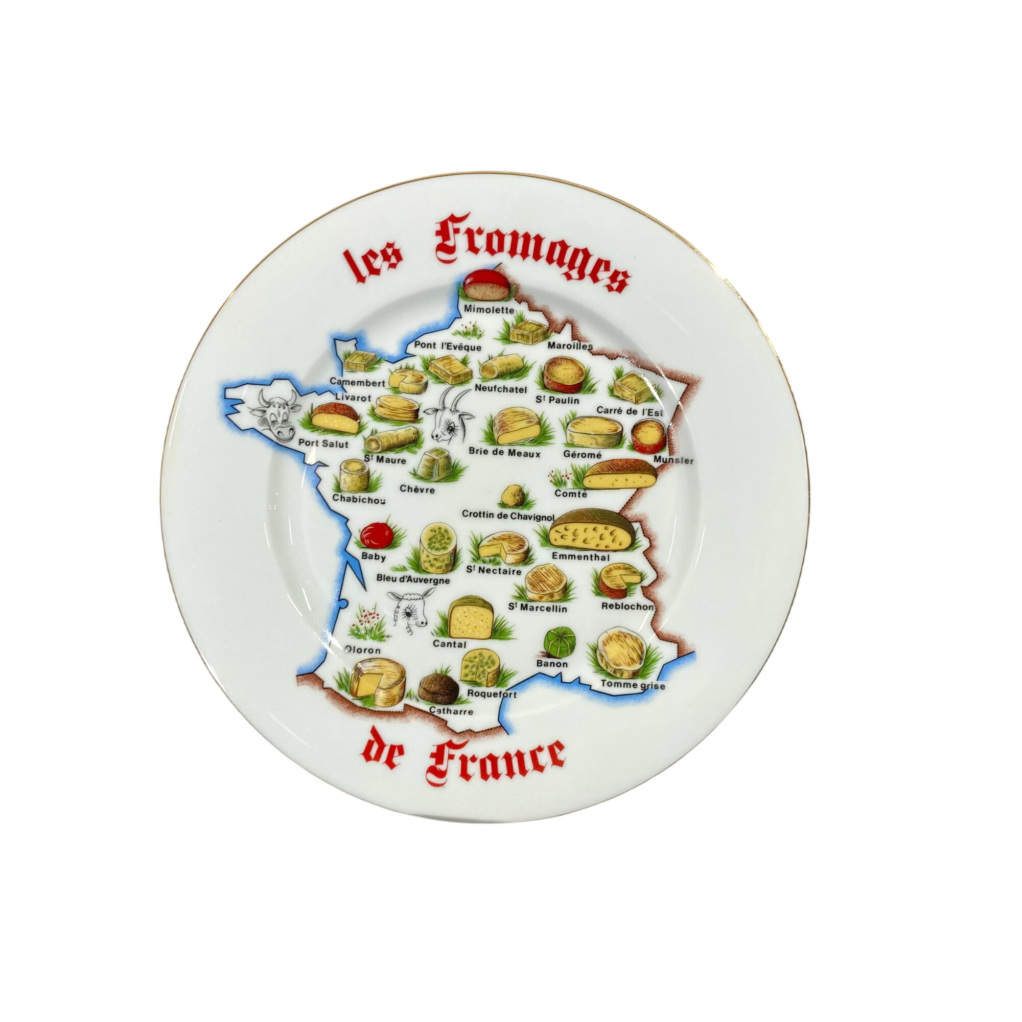 Acheter Plat à fromage vintage en porcelaine de Limoges - Carte "Les Fromages de France" Très bon état - 10,00 € Plat à fromage vintage en porcelaine de Limoges - Carte "Les Fromages de France" Très bon état reconditionné disponible sur Label Emmaüs