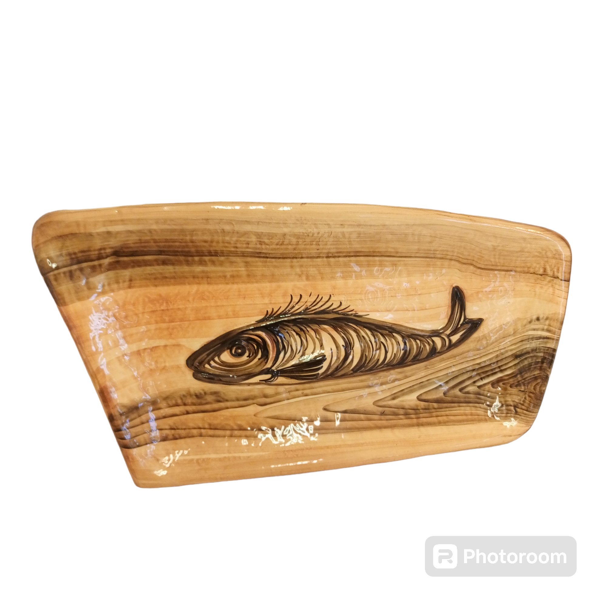 Plat à Poisson en Faïence de R. Delarue Desvres - 12,50 € Plat à Poisson en Faïence de R. Delarue Desvres reconditionné disponible sur Label Emmaüs
