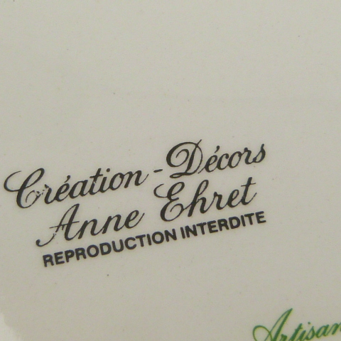 Voir photo 6 de Plat Ancien à Mignardises Gaâteaux Alsacien - Anne Ehrt Ranrupt N°339 Plat Ancien à Mignardises Gaâteaux Alsacien - Anne Ehrt Ranrupt N°339 État correct reconditionné photo 6