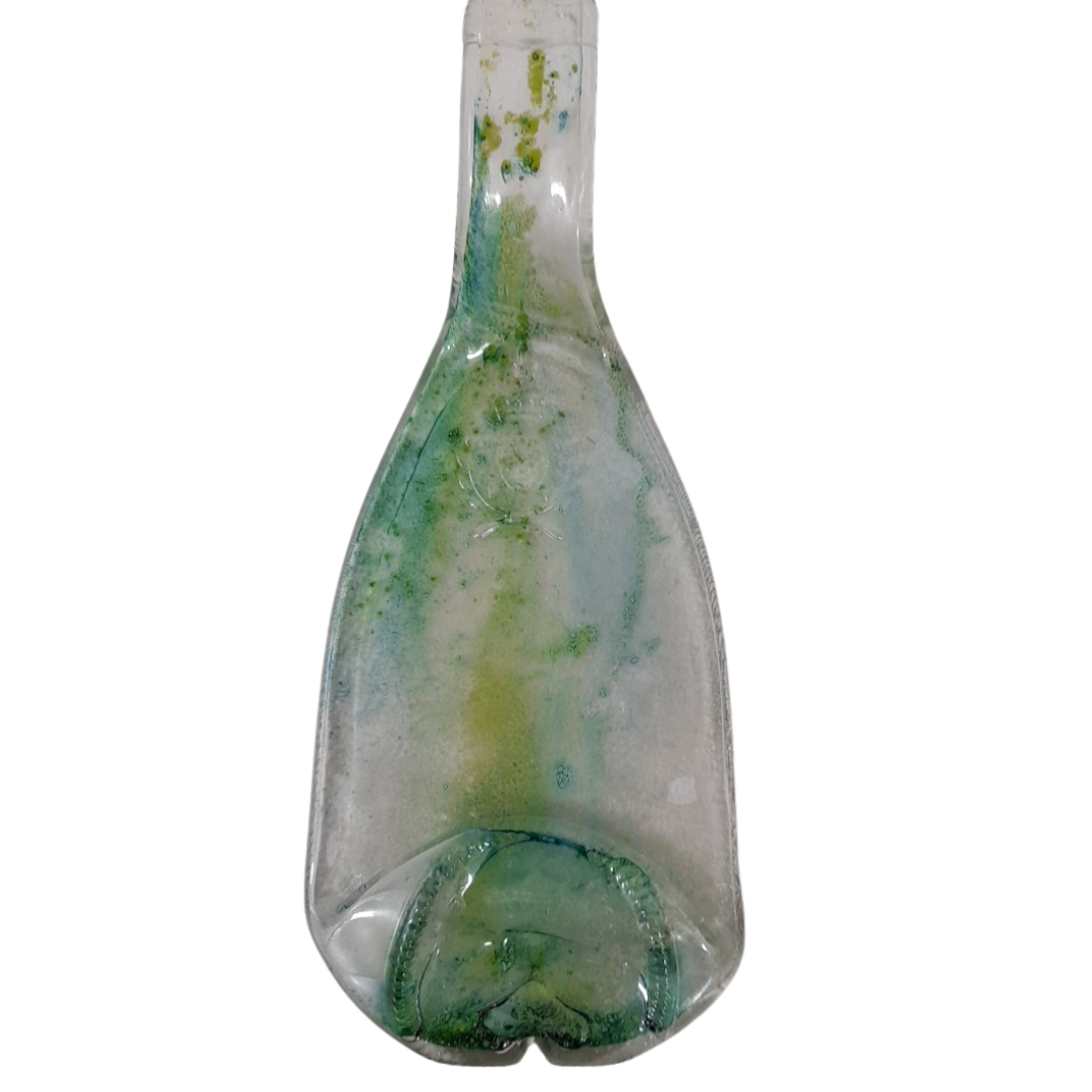 Voir photo 2 de Plat de présentation / Repose-cuillère design en verre upcyclé – Bouteille thermofondue artisanale Plat de présentation / Repose-cuillère design en verre upcyclé – Bouteille thermofondue artisanale Très bon état reconditionné photo 2