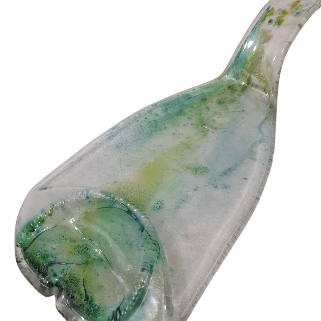 Voir photo 3 de Plat de présentation / Repose-cuillère design en verre upcyclé – Bouteille thermofondue artisanale Plat de présentation / Repose-cuillère design en verre upcyclé – Bouteille thermofondue artisanale Très bon état reconditionné photo 3