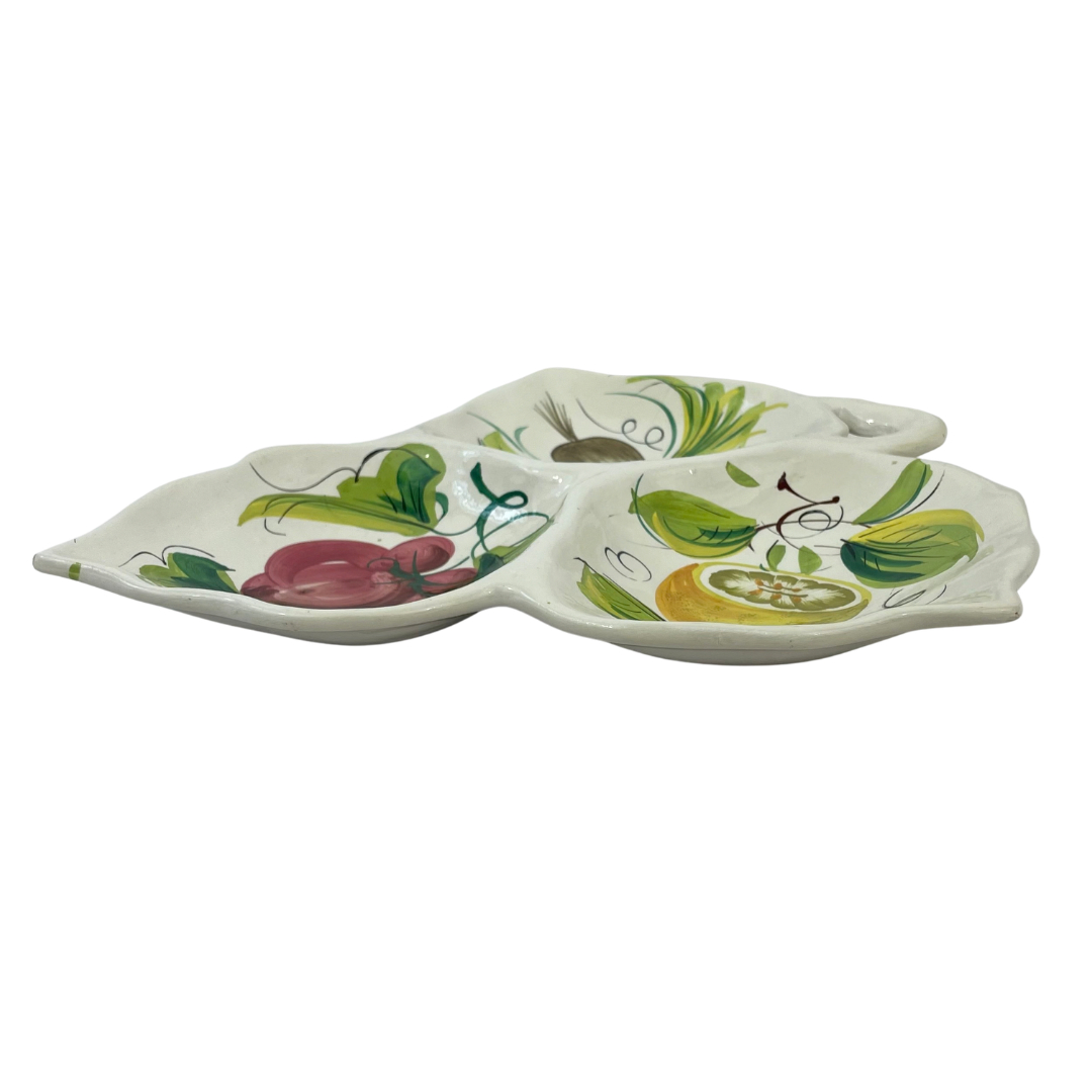 Voir photo 3 de Plat de Service à Compartiments en Céramique – Artisanat d'Italie Plat de Service à Compartiments en Céramique – Artisanat d'Italie Très bon état reconditionné photo 3