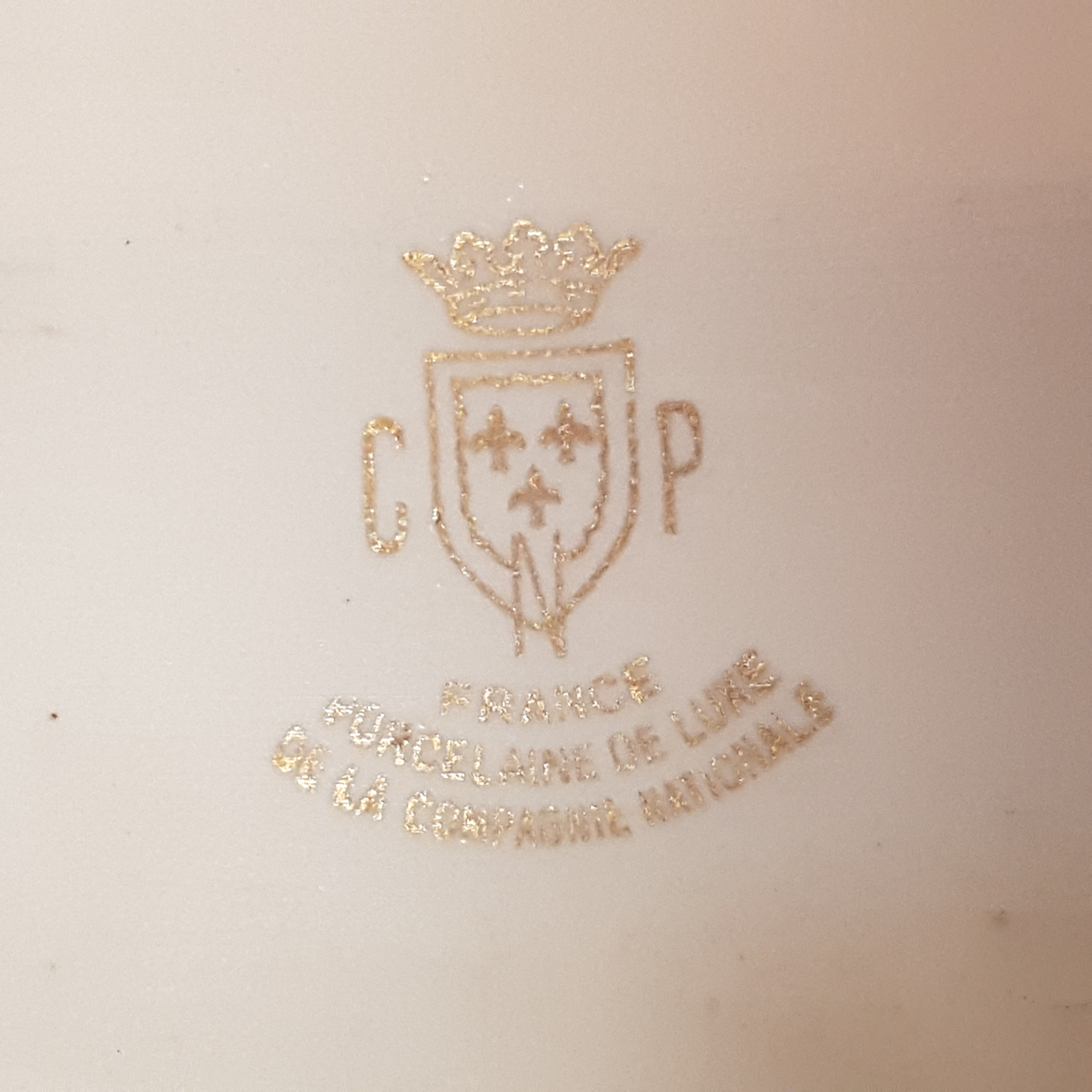 Voir photo 3 de Plat de service en porcelaine de la Cie Nationale Plat de service en porcelaine de la Cie Nationale Bon état reconditionné photo 3