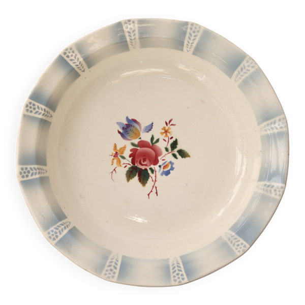 Plat de service rond vintage Sarreguemines - Modèle Claude Bon état reconditionné disponible sur Selency