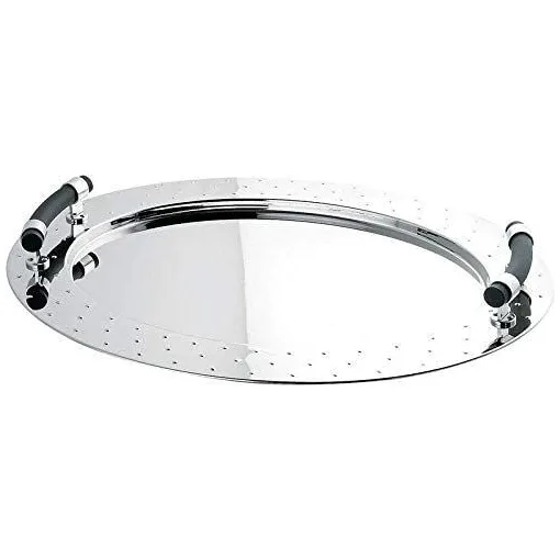 Plateau En Acier Inoxydable Alessi-Oval 18/10 Avec Poignées Pa, Noir Bon état reconditionné disponible sur Rakuten