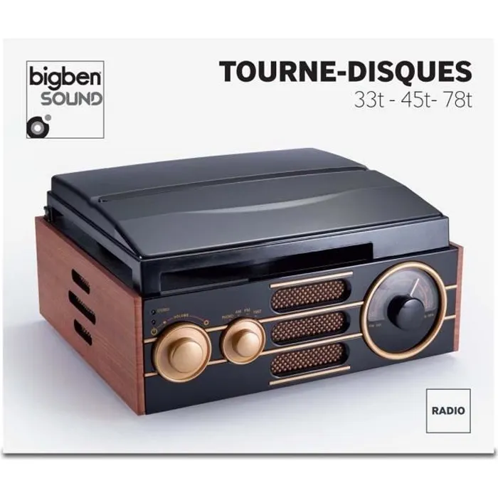 Acheter Platine Tourne-Disques Antique Or Mat 33 45 et 78 Tours Radio - Bigben Interactive Reconditionné - 139,00 € | Dero Platine Tourne-Disques Antique Or Mat 33 45 et 78 Tours Radio - Bigben Interactive Reconditionné Bigben Interactive reconditionné disponible sur Cdiscount Seconde Vie | Dero