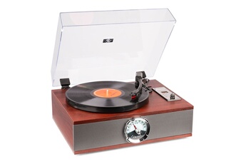 Platine vinyle RP180 Lecteur CD design retro - Bois foncé, récepteur Bluetooth, haut-parleurs intégrés, 33, 45 et 78 tours Très bon état N/A reconditionné disponible sur Darty