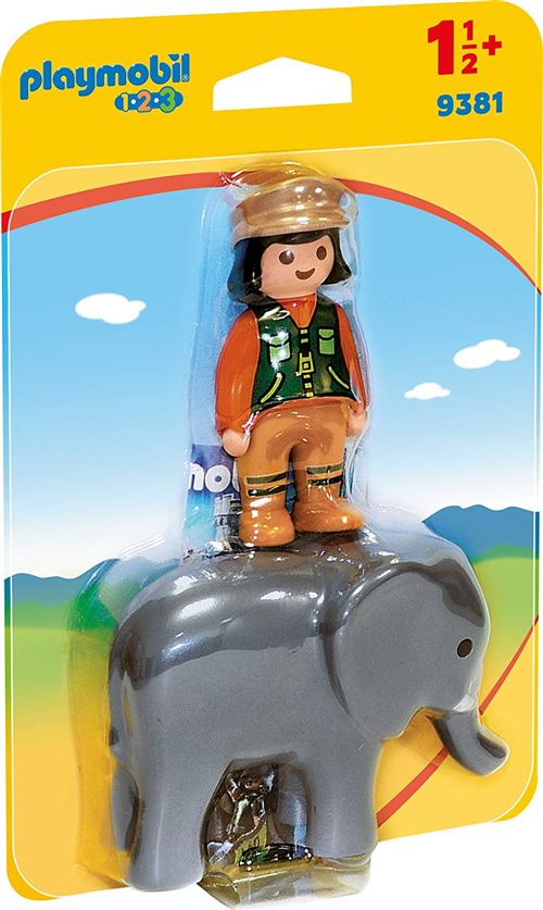 Playmobil 1.2.3 9381 Soigneuse avec éléphanteau État correct Playmobil reconditionné disponible sur Fnac