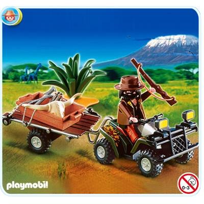 PLAYMOBIL - 4834 - JEU DE CONSTRUCTION - QUAD SAFARI ET BRACONNIER État correct Playmobil reconditionné disponible sur Fnac