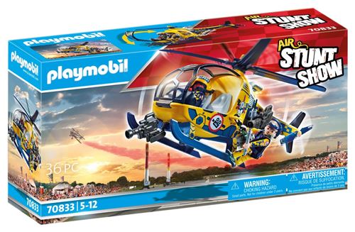 Playmobil 70833 Air Stuntshow Hélicoptère et équipe de tournage État correct Playmobil reconditionné disponible sur Fnac