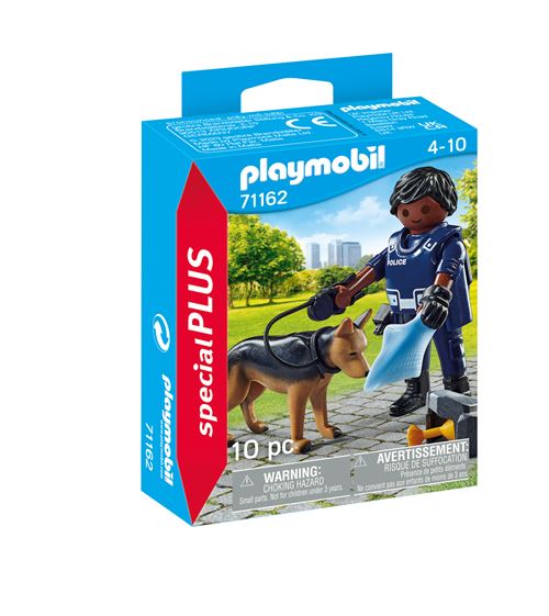 Playmobil 71162 Policier avec chien de recherche État correct - 16,00 € Playmobil 71162 Policier avec chien de recherche État correct reconditionné disponible sur Fnac