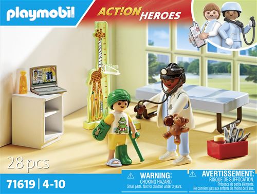 Acheter Playmobil Action Heroes 71619 Pédiatre avec enfant État correct - 16,00 € Playmobil Action Heroes 71619 Pédiatre avec enfant État correct reconditionné disponible sur Fnac